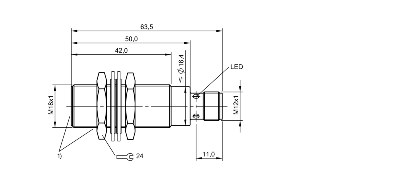 耐高压接近开关 BES M18EG1-NSC10Z-S04G-S11 订货号：BES02Y2-尺寸图