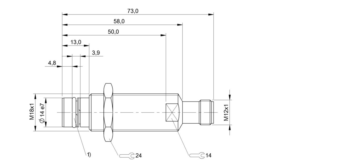 耐高压接近开关 BES 516-300-S144-S4-D 订货号：BHS001N-尺寸图