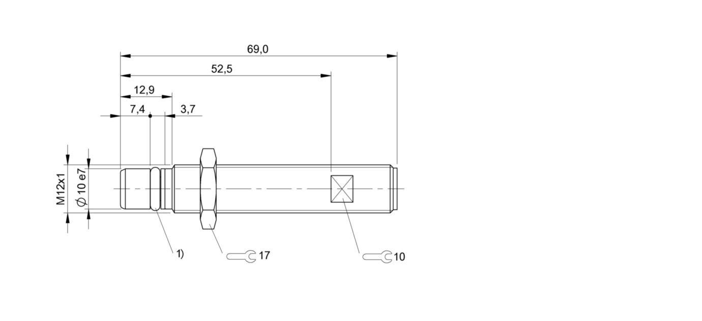 耐高压接近开关 BES 516-300-S162-S4-D 订货号：BHS0021-尺寸图