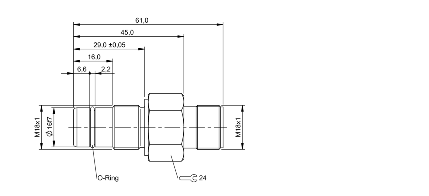 耐高压接近开关 BES 516-300-S203 订货号：BHS0027-尺寸图