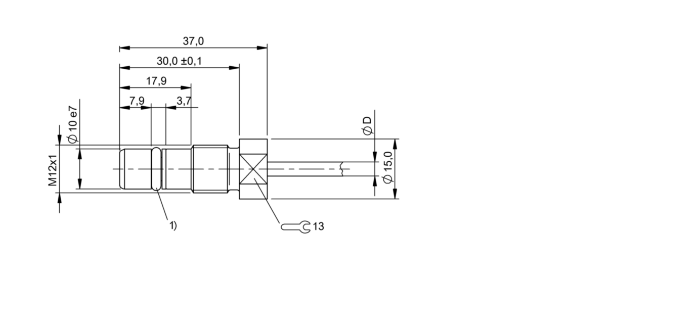 耐高压接近开关 BES 516-300-S205-D-PU-03 订货号：BHS0028-尺寸图