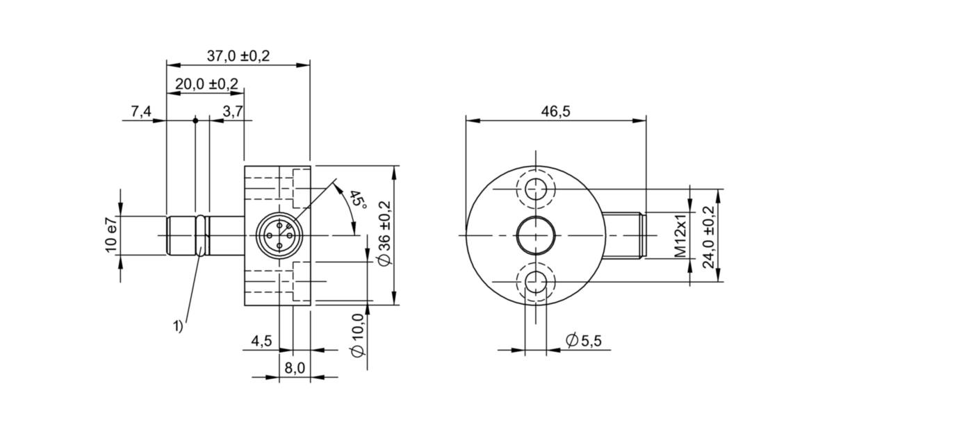 耐高压接近开关 BES 516-300-S260-S4-D 订货号：BHS0030-尺寸图