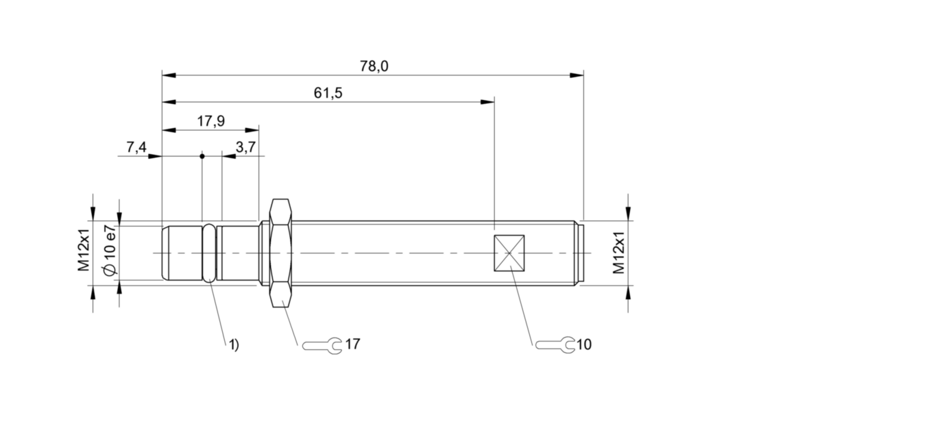 耐高压接近开关 BES 516-300-S298-S4-D 订货号：BHS0049-尺寸图