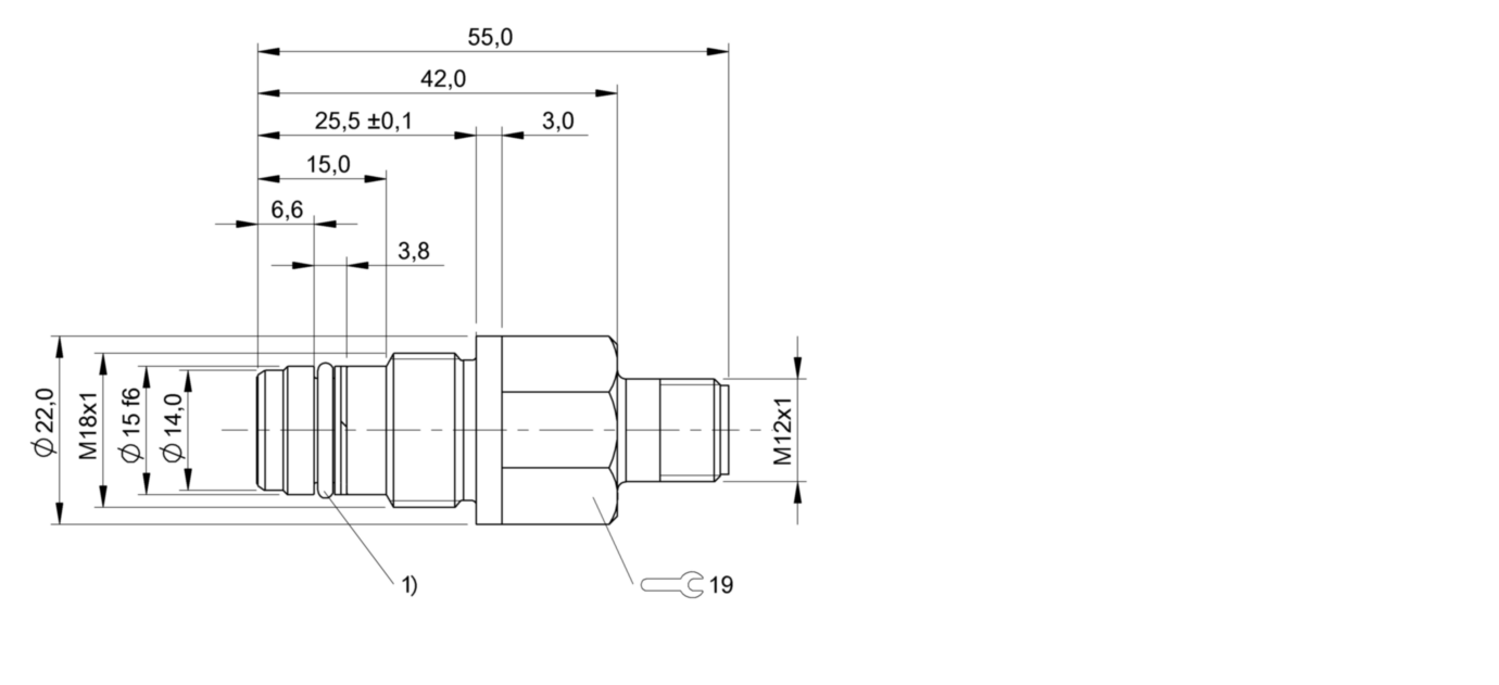 耐高压接近开关 BES 516-300-S299-S4-D 订货号：BHS004A-尺寸图