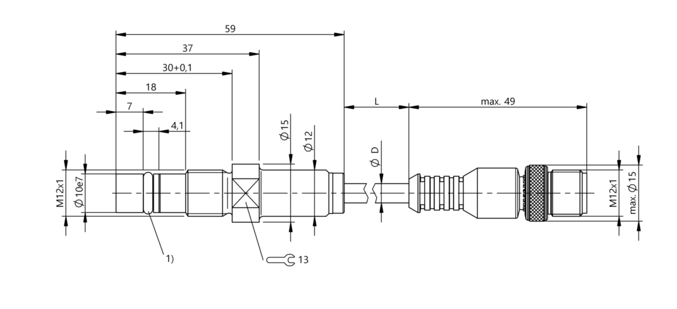 耐高压接近开关 BHS B400V-PSD25-BP00,2-S04-003 订货号：BHS0064-尺寸图