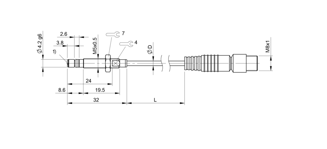 耐高压接近开关 BHS G409N-PSD10-EP00,3-GS49 订货号：BHS007J-尺寸图