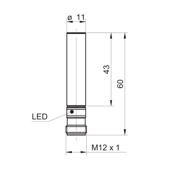Baumer堡盟 IFBR 11P17T1/S14L-9 订购代码：11014590 电感式接近开关-尺寸图