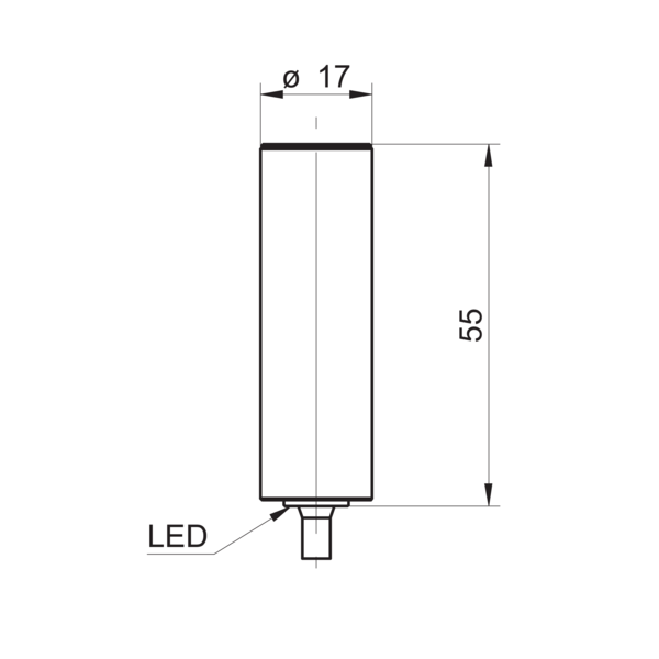 Baumer堡盟 IFBR 17N17T1/L-9 订购代码：11014618 电感式接近开关-尺寸图