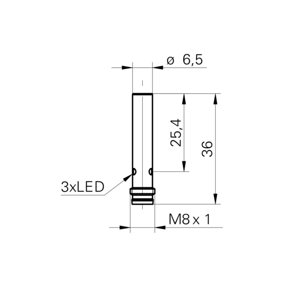 Baumer堡盟 IFRM 06P37A3/S35L 订购代码：10140588 电感式接近开关-尺寸图