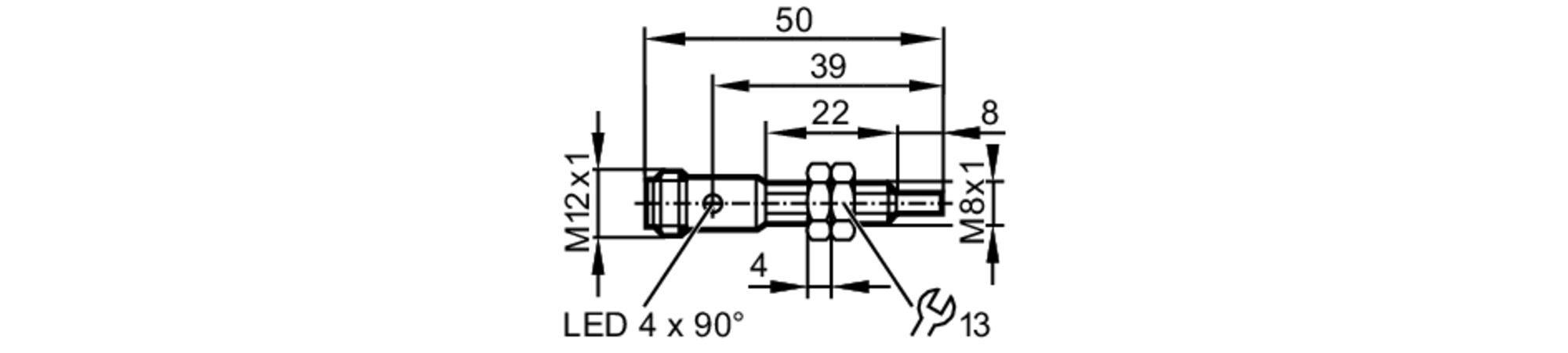 易福门电感式接近开关 IEW206 订货号：IEB3006-BPKG/K1/SC/US-104-尺寸图