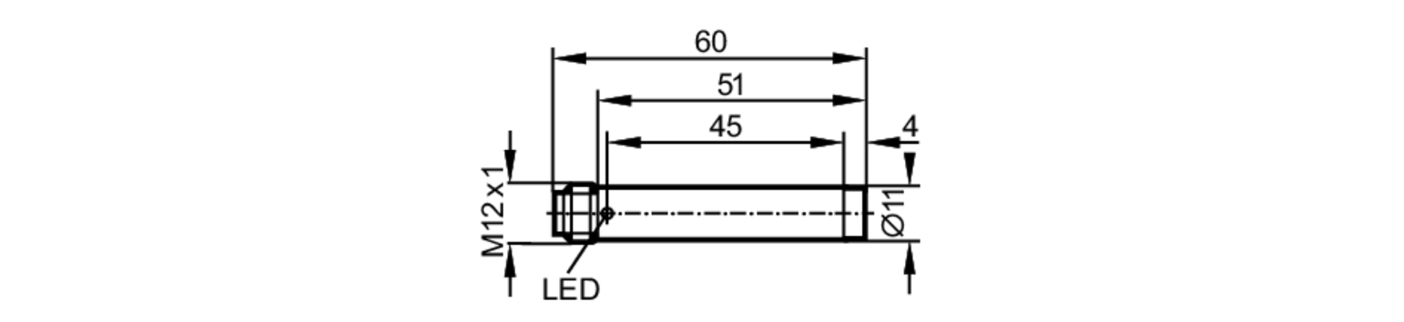 易福门电感式接近开关 IF5807 订货号：IFG3004-BPKG/V4A/US-104-DPS-尺寸图