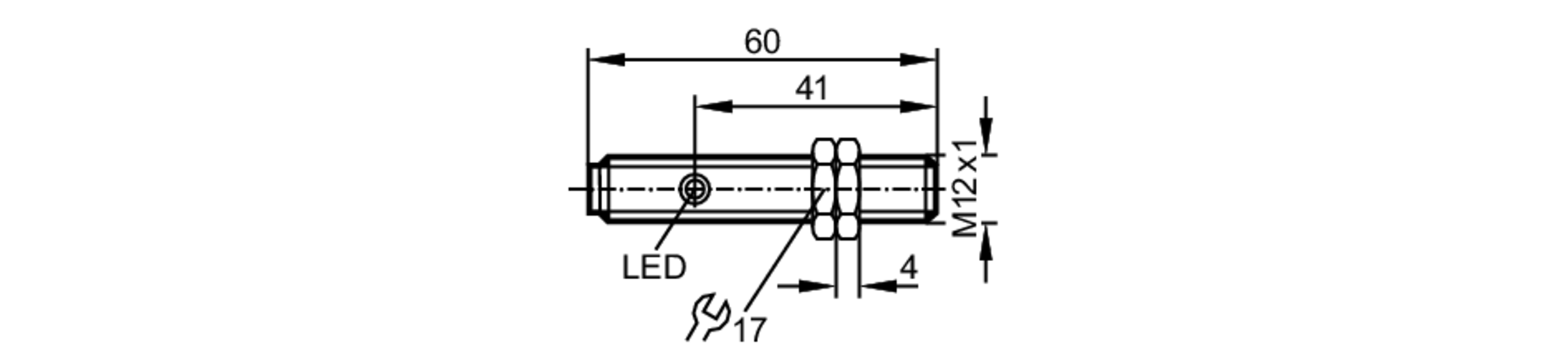 易福门电感式接近开关 IF9924 订货号：IFB2002-ARKG/UP/US          RT-尺寸图