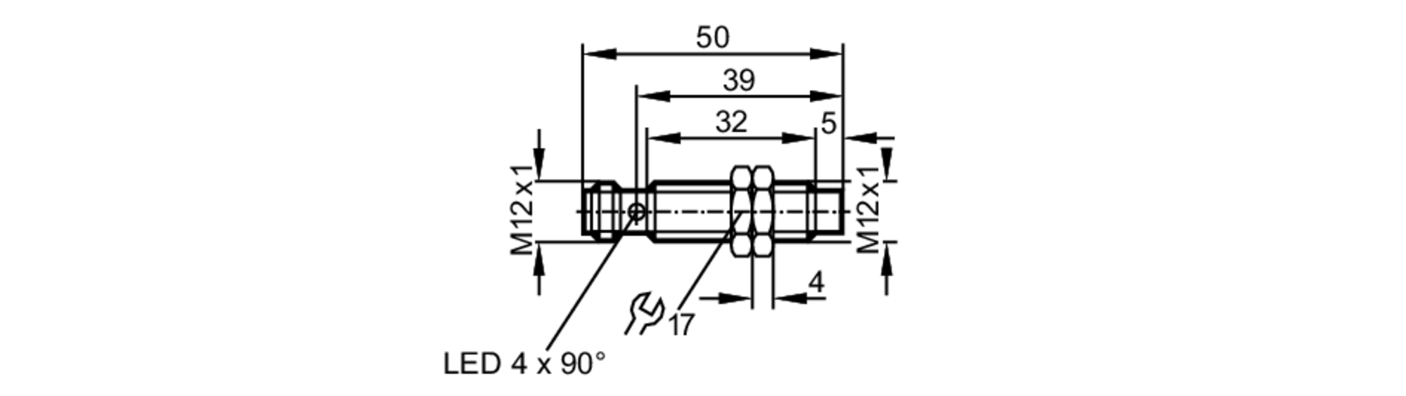 易福门电感式接近开关 IFC240 订货号：IFB3004-BPKG/M/US-104-DPS-尺寸图
