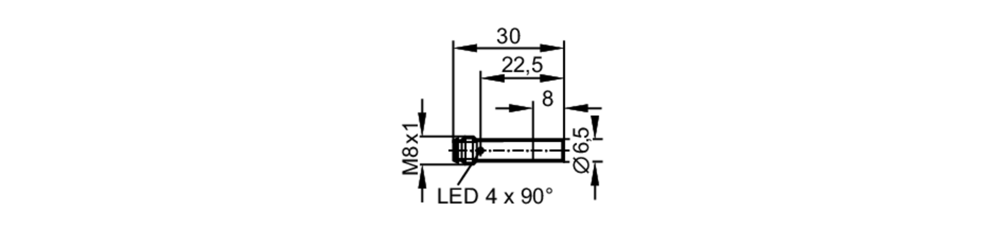 易福门电感式接近开关 IT5041 订货号：ITB3004-BPKG/V4A/AS-尺寸图