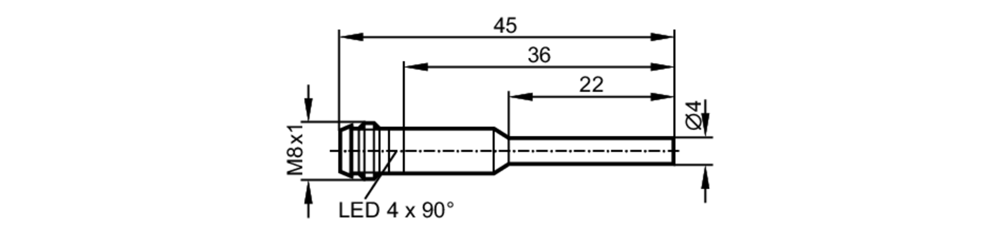 易福门电感式接近开关 IZ5035 订货号：IZB30,8-BPKG/V2A/AS-514 RT-尺寸图