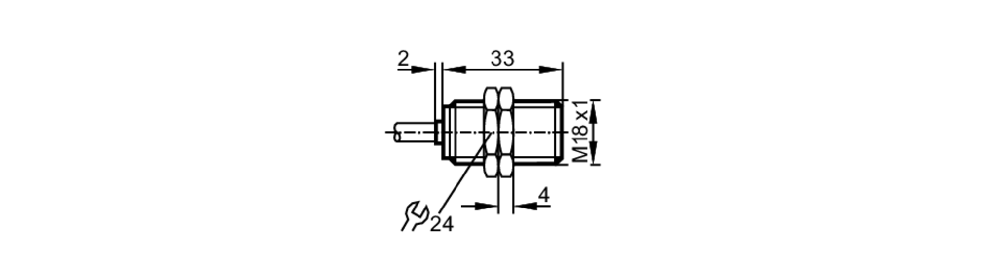 易福门电感式接近开关 NG5016 订货号：IG-2008-N/15M/1D/1G/2G-尺寸图